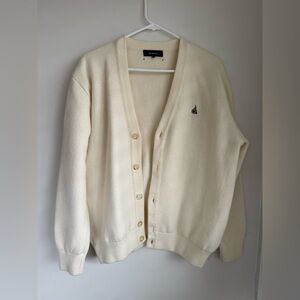 Beanpole Button Up Cream Wool Cashmere Cardigan Medium